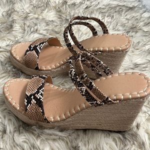 SnakeSkin Wedge Sandals